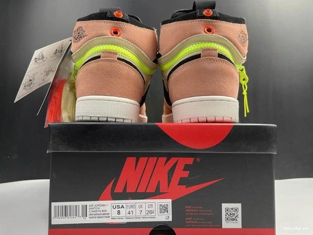 Reps TB Switch Peach High CW6576-800 Jordan Air 1 0806